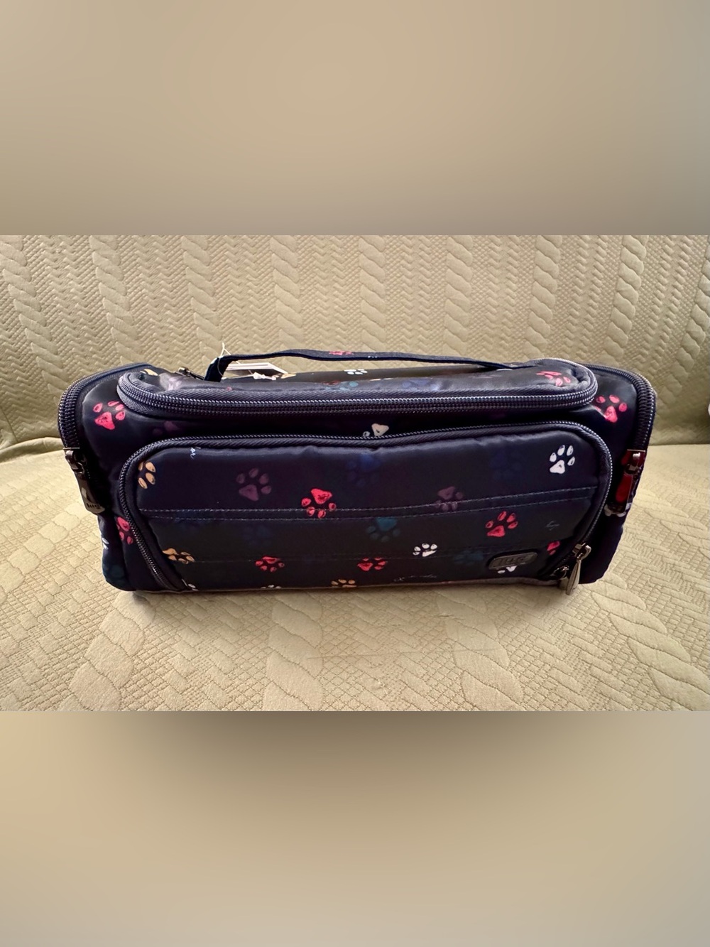 Lug Trolley Cosmetic Bag Paws Navy NWT